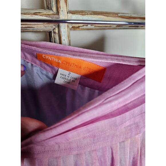 Cynthia Steffe Tye Dye A-Line Silk Cottage/ Fairy Love Shack Skirt Size 2 - Picture 6 of 10